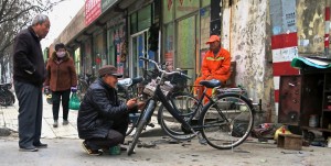 Fixing Bikes China